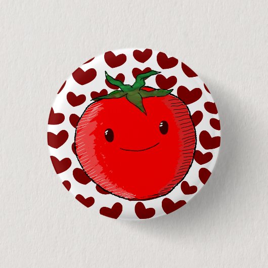 Badge Rond 2,50 Cm Mignonette Cartoon Tomato Lover (Devant)