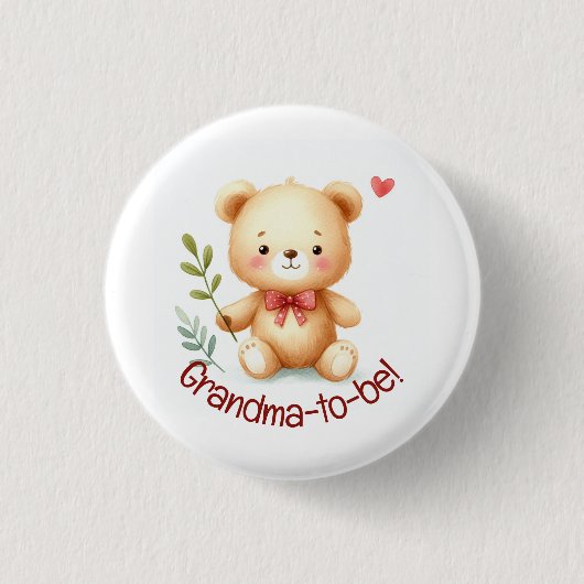 Badge Rond 2,50 Cm Mignonne Teddy Bear Whimsical Art (Devant)