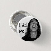Badge Rond 2,50 Cm Mikel sur un bouton (Devant & derrière)