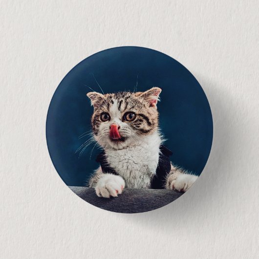 Badge Rond 2,50 Cm Milu Cat (Devant)