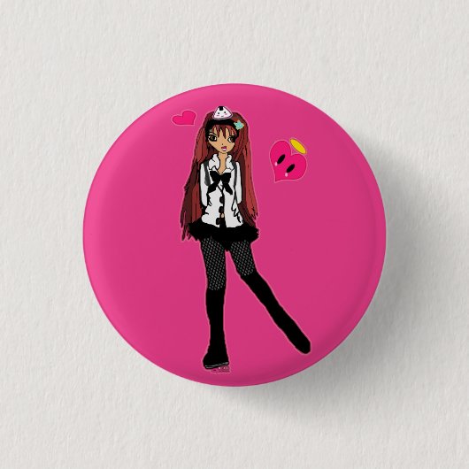 Badge Rond 2,50 Cm Mini bouton de KiKi (Devant)