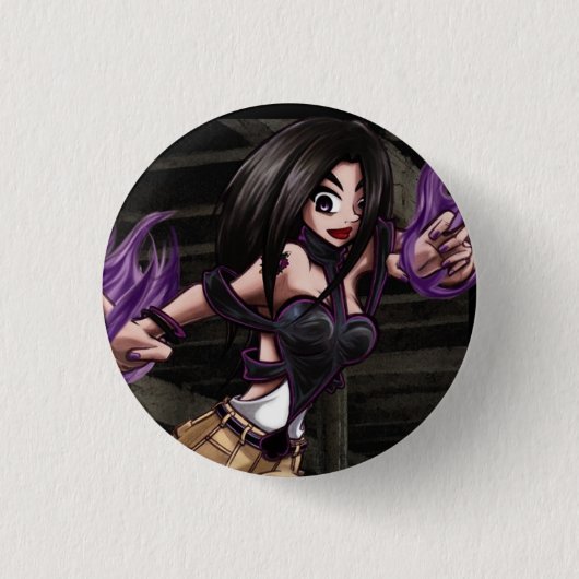 Badge Rond 2,50 Cm Mini bouton de PELLE (Devant)