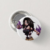 Badge Rond 2,50 Cm Mini bouton de PELLE (blanc) (Devant & derrière)