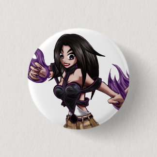 Badge Rond 2,50 Cm Mini bouton de PELLE (blanc)