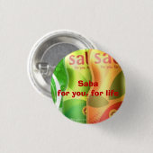 Badge Rond 2,50 Cm mini bouton de saba (Devant & derrière)