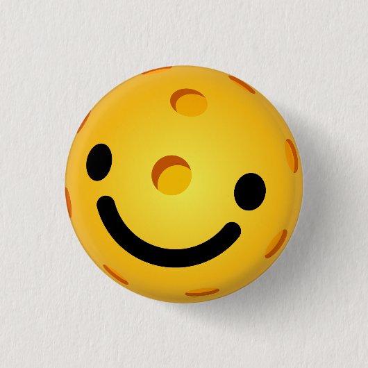 Badge Rond 2,50 Cm Mini visage de bouton de Pickleball (Devant)