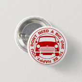 Badge Rond 2,50 Cm Mini voiture Austin classique (Devant & derrière)