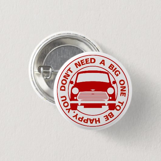 Badge Rond 2,50 Cm Mini voiture Austin classique (Devant & derrière)