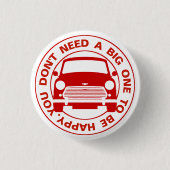 Badge Rond 2,50 Cm Mini voiture Austin classique (Devant)