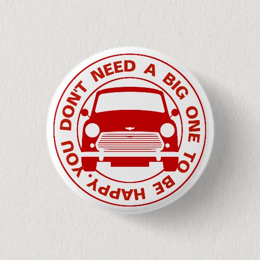 Badge Rond 2,50 Cm Mini voiture Austin classique (Devant)