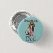 Badge Rond 2,50 Cm Miniature Poodle Papa (Devant & derrière)