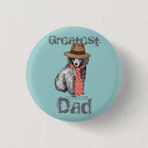 Badge Rond 2,50 Cm Miniature Poodle Papa