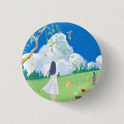 Badge Rond 2,50 Cm Minimal Morning (Devant)