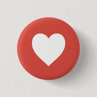 Badge Rond 2,50 Cm Minimalist Heart Icon – Simple Love Symbol Design