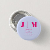 Badge Rond 2,50 Cm Minimalist Lilac Pink Simple Trend Wedding (Devant & derrière)