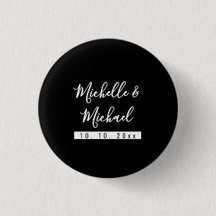 Badge Rond 2,50 Cm Minimaliste noir professionnel moderne