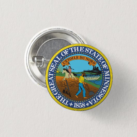 Badge Rond 2,50 Cm Minnesota (Devant & derrière)