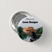 Badge Rond 2,50 Cm Minnesota Loon Ranger Bouton Souvenir (Devant & derrière)
