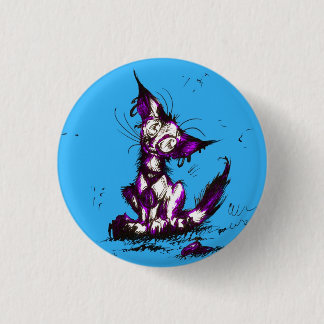 Badge Rond 2,50 Cm minou, minou de pourpre de minou