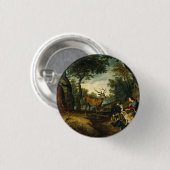 Badge Rond 2,50 Cm Miracle de Saint Hubert par Peter Paul Rubens (Devant & derrière)