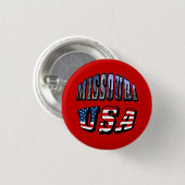 Badge Rond 2,50 Cm Missouri Picture et USA Text (Devant & derrière)