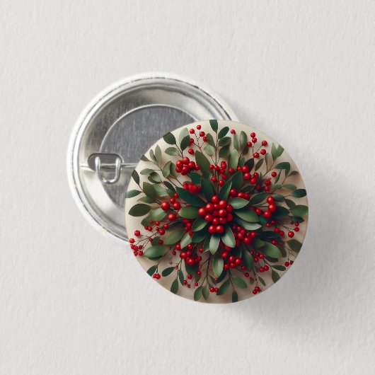 Badge Rond 2,50 Cm Mistletoe Button (Devant & derrière)