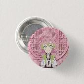 Badge Rond 2,50 Cm Mitsuri Kanroji Chibi (Devant & derrière)
