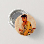 Badge Rond 2,50 Cm Mlle Février (Devant & derrière)