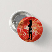 Badge Rond 2,50 Cm Mme Clark Button (Devant & derrière)