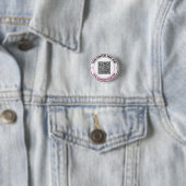 Badge Rond 2,50 Cm Modèle de boutons promotionnels de code QR de text (En situation)