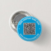 Badge Rond 2,50 Cm Modèle de boutons promotionnels QR Code et Texte (Devant & derrière)