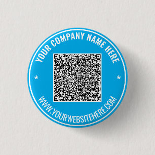 Badge Rond 2,50 Cm Modèle de boutons promotionnels QR Code et Texte