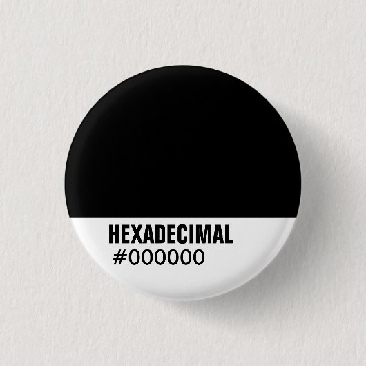 Badge Rond 2,50 Cm Modèle de couleurs HEXADECIMAL - Customisé (Devant)