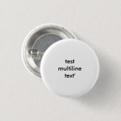 Badge Rond 2,50 Cm modèle de test multiligne (Devant & derrière)