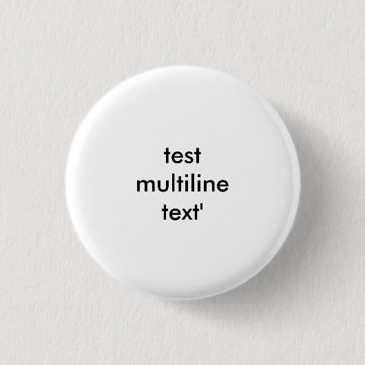 Badge Rond 2,50 Cm modèle de test multiligne (Devant)