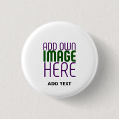 BADGE ROND 2,50 CM MODÈLE DE TEXTE D'IMAGE BLANCHE SIMPLE MODERNE (Devant)
