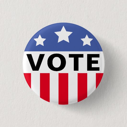 Badge Rond 2,50 Cm Modèle du vote de campagne (Devant)