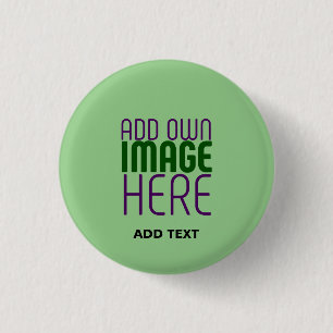 BADGE ROND 2,50 CM MODÈLE TEXTE D'IMAGE VERTE MINT MODERNE
