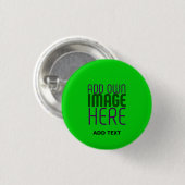 BADGE ROND 2,50 CM MODÈLE TEXTE D'IMAGE VERTE MODERNE ÉDITABLE LIME (Devant & derrière)
