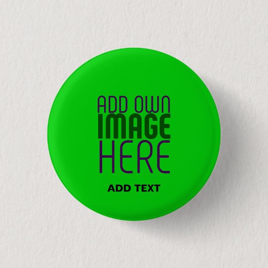 BADGE ROND 2,50 CM MODÈLE TEXTE D'IMAGE VERTE MODERNE ÉDITABLE LIME (Devant)