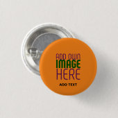 BADGE ROND 2,50 CM MODERNE ÉDITABLE DARK ORANGE MODÈLE TEXTE D'IMAGE (Devant & derrière)