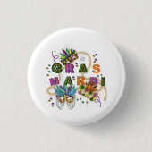 Badge Rond 2,50 Cm Moderne Mardi Gras (Devant)