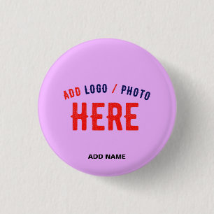BADGE ROND 2,50 CM MODERNE MODERNE PERSONNALISABLE MAUVE VÉRIFIÉE MAR