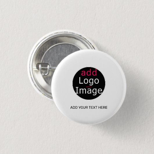 Badge Rond 2,50 Cm Moderne Professionnel Personnalisable Entreprise B (Devant & derrière)
