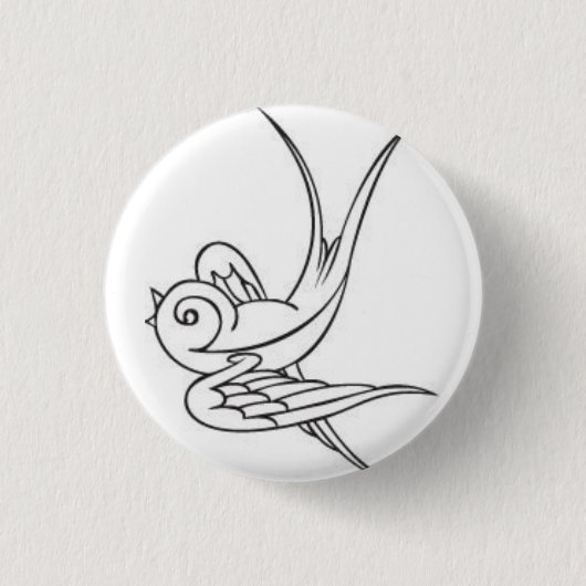 Badge Rond 2,50 Cm moineau (Devant)