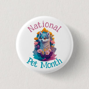 Badge Rond 2,50 Cm Mois national des animaux