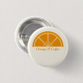 Badge Rond 2,50 Cm Moitié-tranche orange (Devant & derrière)