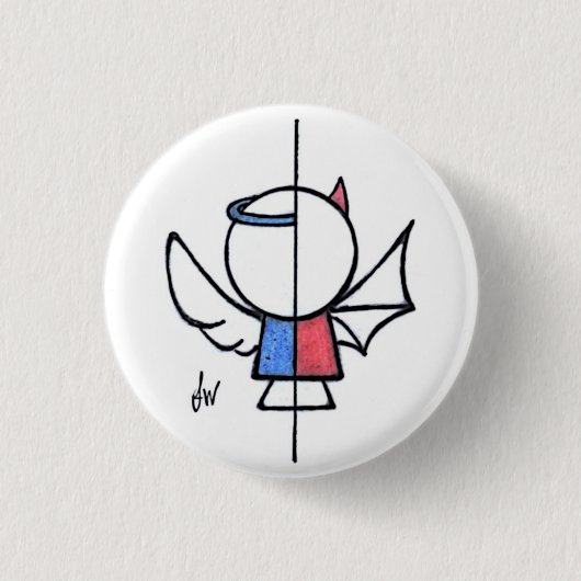 Badge Rond 2,50 Cm Moitiés (Devant)