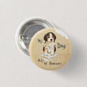 Badge Rond 2,50 Cm Mon Beagle A Mangé Mes devoirs (Devant & derrière)