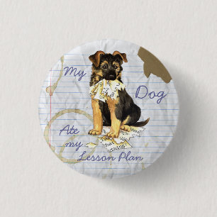 Badge Rond 2,50 Cm Mon berger allemand a mangé mon plan de leçon
